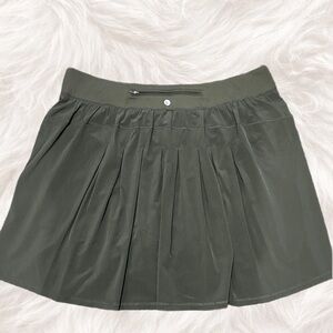 LIVI Active Olive Green Athletic Skort Skirt w Shorts Pockets Plus 22/24